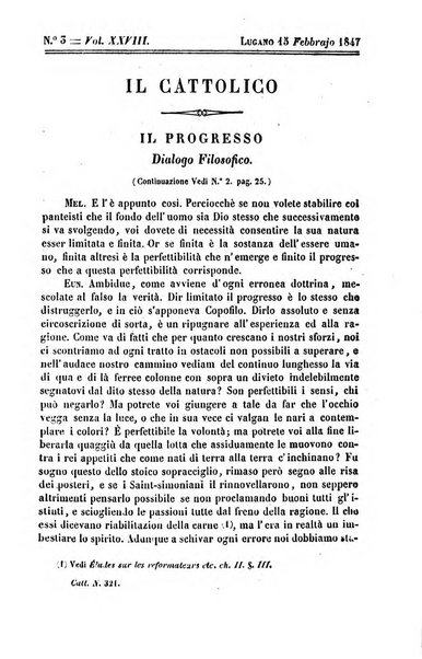 Il cattolico giornale religioso-letterario