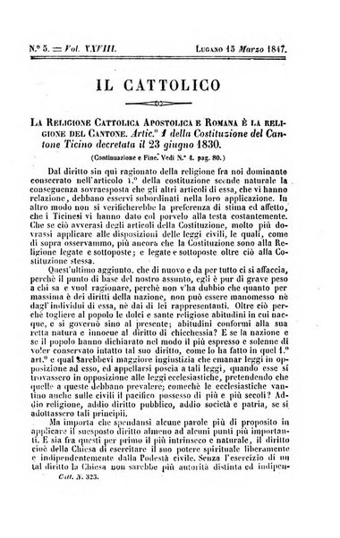 Il cattolico giornale religioso-letterario