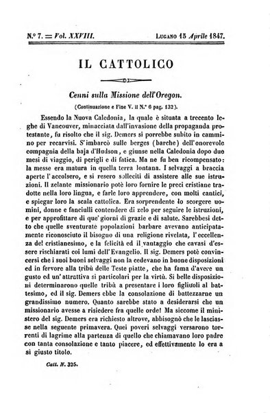 Il cattolico giornale religioso-letterario