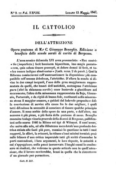 Il cattolico giornale religioso-letterario