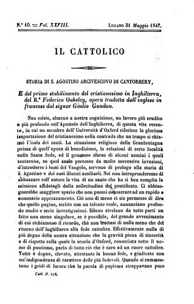 Il cattolico giornale religioso-letterario