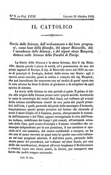 Il cattolico giornale religioso-letterario