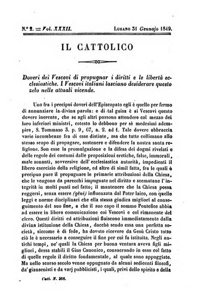 Il cattolico giornale religioso-letterario