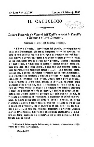 Il cattolico giornale religioso-letterario