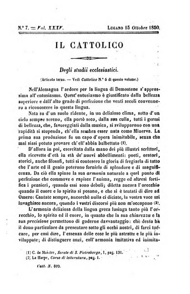 Il cattolico giornale religioso-letterario