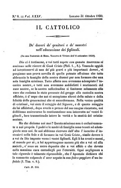 Il cattolico giornale religioso-letterario