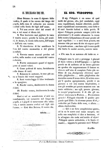 Il circolo delle donne italiane : foglio della sera patriottico, politico, serio-faceto