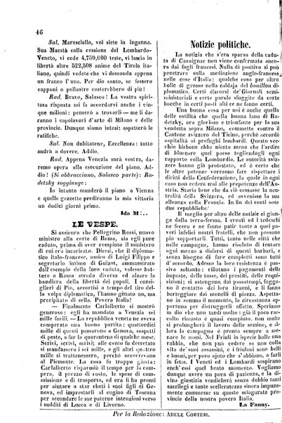 Il circolo delle donne italiane : foglio della sera patriottico, politico, serio-faceto