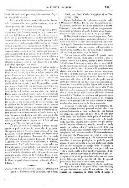 La civiltà italiana giornale di scienze, lettere ed arti