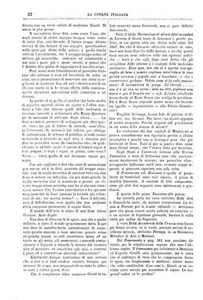 La civiltà italiana giornale di scienze, lettere ed arti