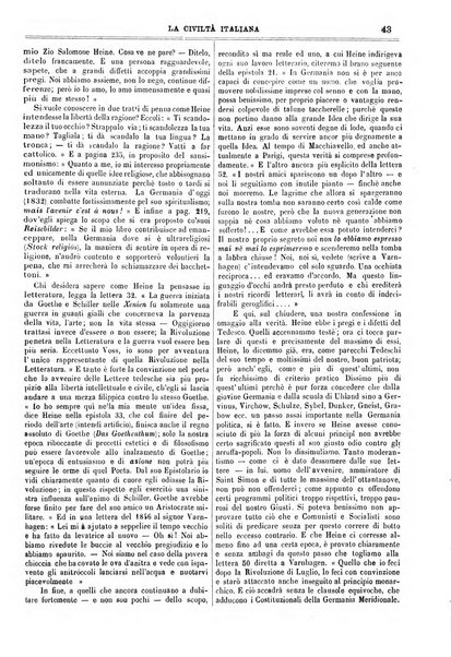 La civiltà italiana giornale di scienze, lettere ed arti