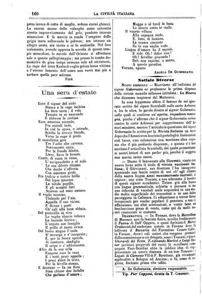 La civiltà italiana giornale di scienze, lettere ed arti