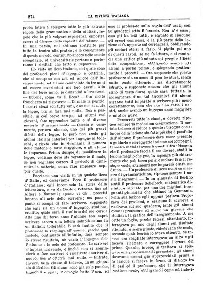 La civiltà italiana giornale di scienze, lettere ed arti