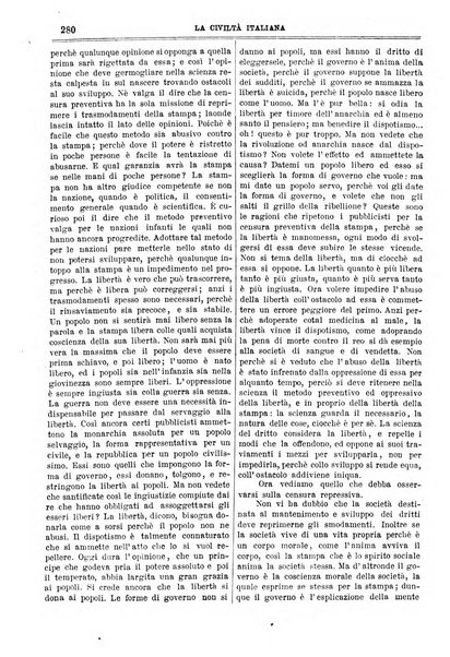 La civiltà italiana giornale di scienze, lettere ed arti