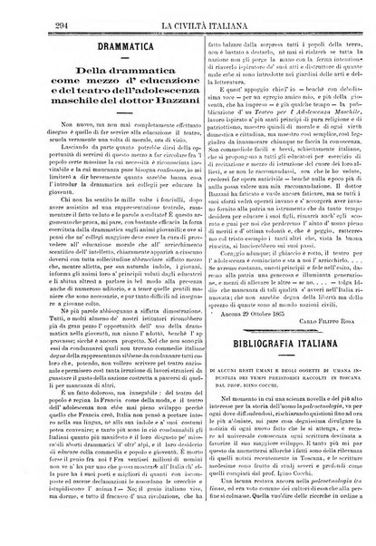 La civiltà italiana giornale di scienze, lettere ed arti