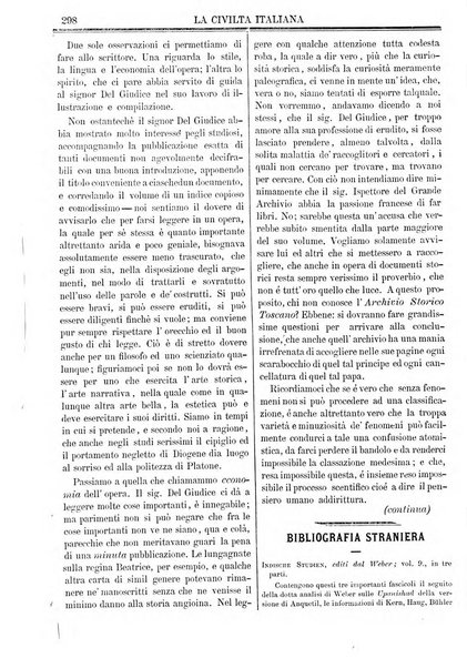 La civiltà italiana giornale di scienze, lettere ed arti