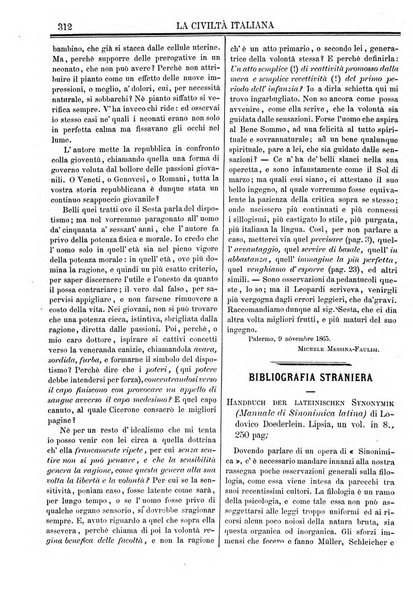 La civiltà italiana giornale di scienze, lettere ed arti