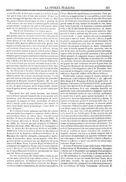 La civiltà italiana giornale di scienze, lettere ed arti