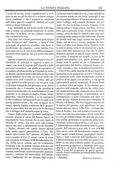 La civiltà italiana giornale di scienze, lettere ed arti