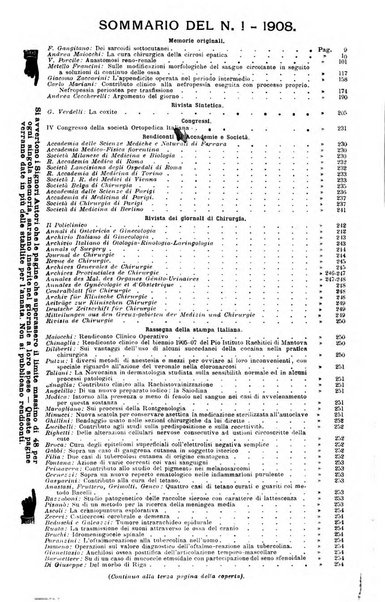 La clinica chirurgica periodico mensile
