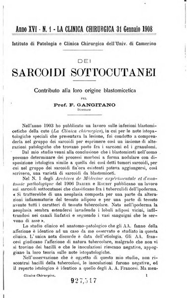 La clinica chirurgica periodico mensile