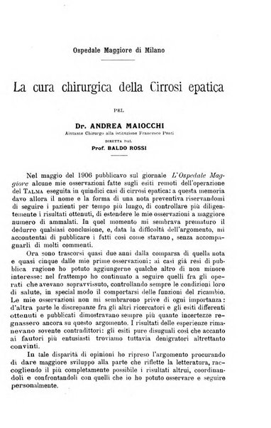 La clinica chirurgica periodico mensile
