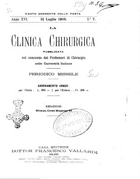 La clinica chirurgica periodico mensile
