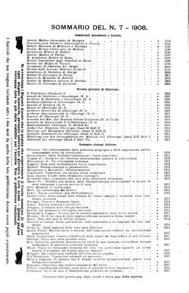 La clinica chirurgica periodico mensile
