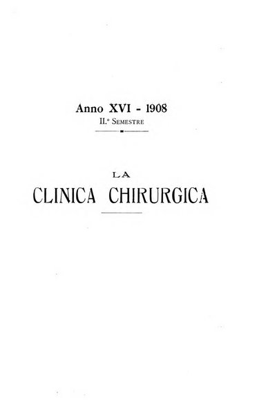 La clinica chirurgica periodico mensile