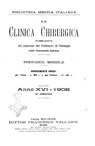La clinica chirurgica periodico mensile