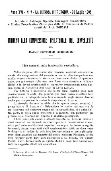 La clinica chirurgica periodico mensile