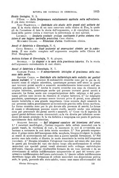 La clinica chirurgica periodico mensile