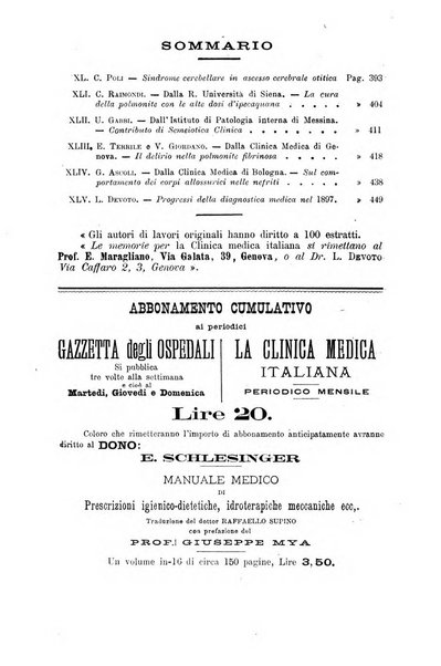 La clinica medica italiana