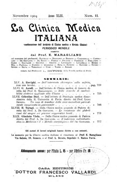 La clinica medica italiana