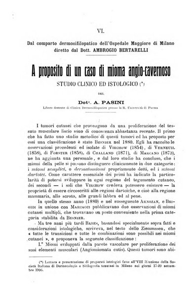 La clinica medica italiana