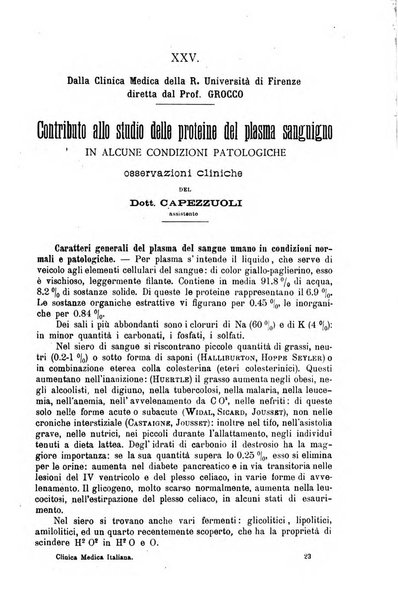 La clinica medica italiana