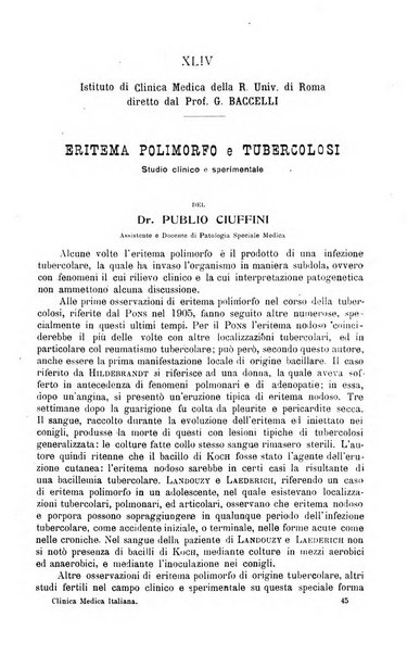 La clinica medica italiana