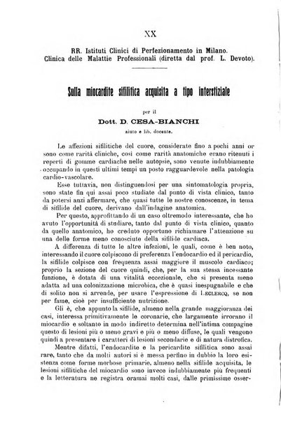 La clinica medica italiana