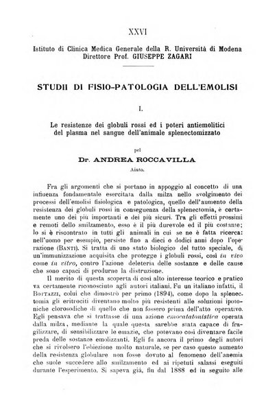 La clinica medica italiana