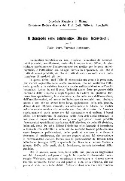 La clinica medica italiana