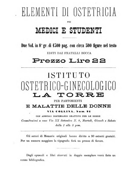 La clinica ostetrica rivista di ostetricia, ginecologia e pediatria. - A. 1, n. 1 (1899)-a. 40, n. 12 (dic. 1938)