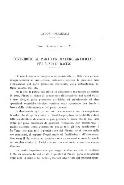 La clinica ostetrica rivista di ostetricia, ginecologia e pediatria. - A. 1, n. 1 (1899)-a. 40, n. 12 (dic. 1938)