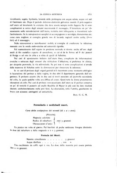 La clinica ostetrica rivista di ostetricia, ginecologia e pediatria. - A. 1, n. 1 (1899)-a. 40, n. 12 (dic. 1938)