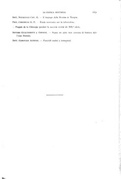 La clinica ostetrica rivista di ostetricia, ginecologia e pediatria. - A. 1, n. 1 (1899)-a. 40, n. 12 (dic. 1938)