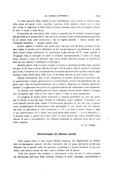 La clinica ostetrica rivista di ostetricia, ginecologia e pediatria. - A. 1, n. 1 (1899)-a. 40, n. 12 (dic. 1938)