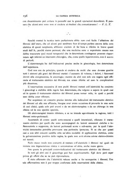 La clinica ostetrica rivista di ostetricia, ginecologia e pediatria. - A. 1, n. 1 (1899)-a. 40, n. 12 (dic. 1938)