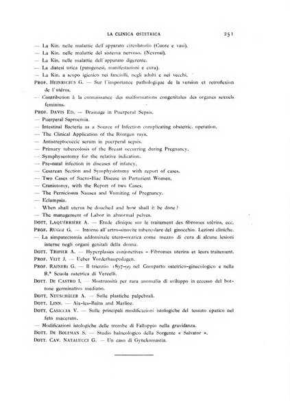 La clinica ostetrica rivista di ostetricia, ginecologia e pediatria. - A. 1, n. 1 (1899)-a. 40, n. 12 (dic. 1938)