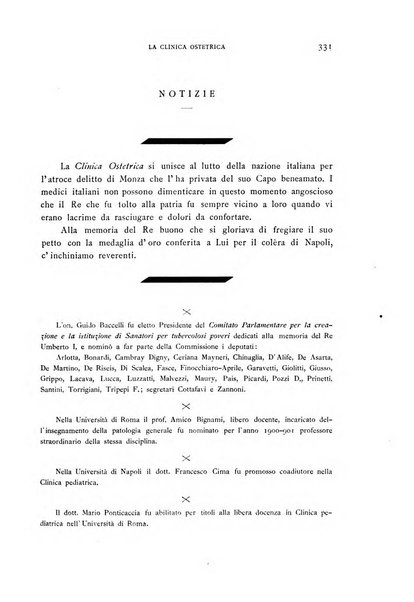 La clinica ostetrica rivista di ostetricia, ginecologia e pediatria. - A. 1, n. 1 (1899)-a. 40, n. 12 (dic. 1938)