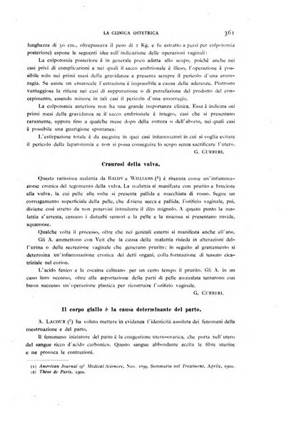 La clinica ostetrica rivista di ostetricia, ginecologia e pediatria. - A. 1, n. 1 (1899)-a. 40, n. 12 (dic. 1938)