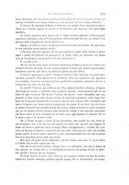 La clinica ostetrica rivista di ostetricia, ginecologia e pediatria. - A. 1, n. 1 (1899)-a. 40, n. 12 (dic. 1938)